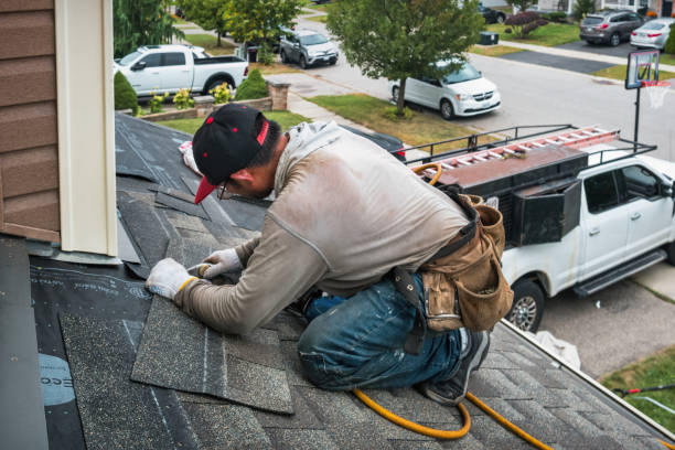 Professional Emergency Roof Repair technician working in Hudson, NY